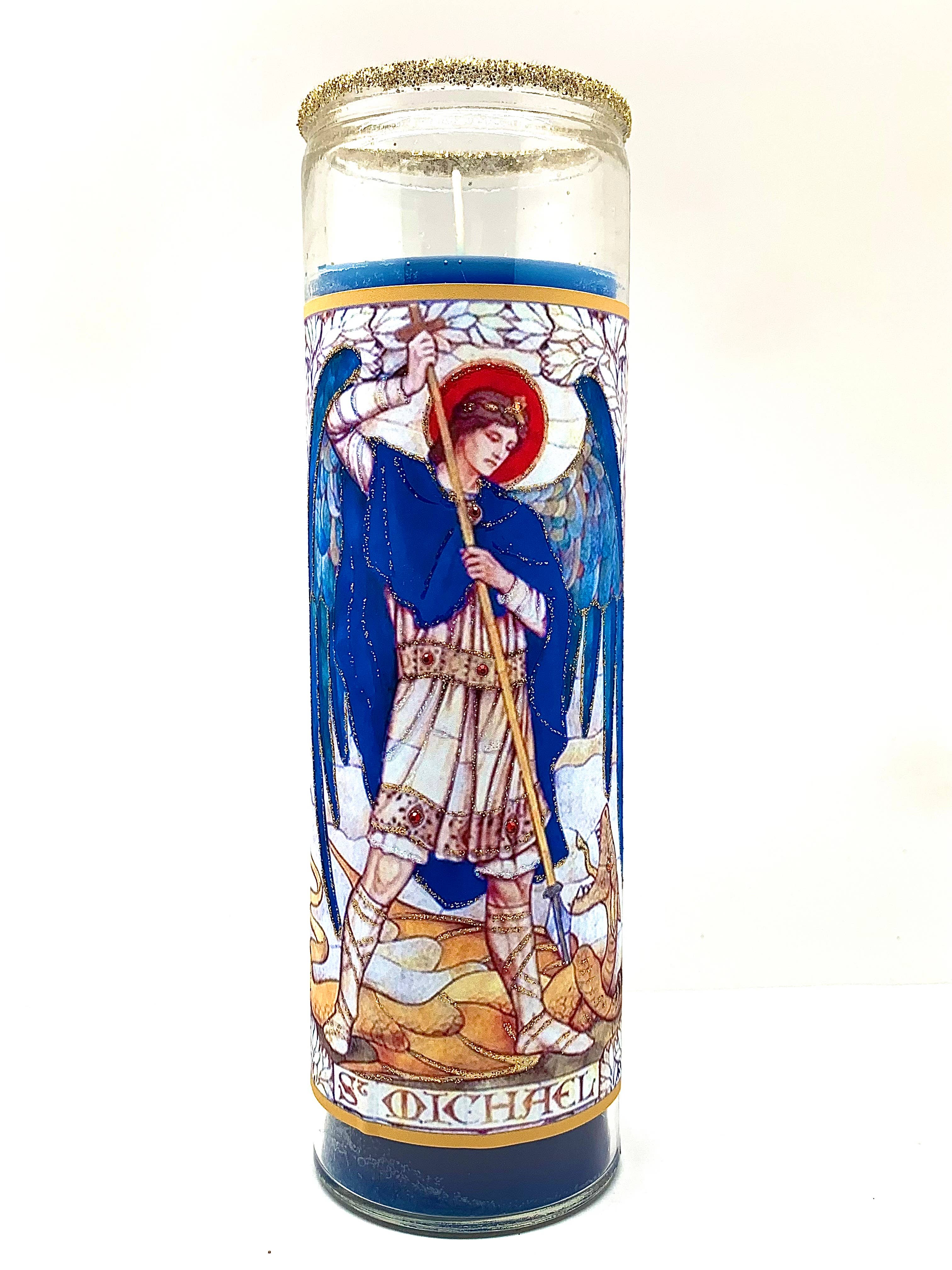 Archangel Michael Glitter Candle - Protection and Strength