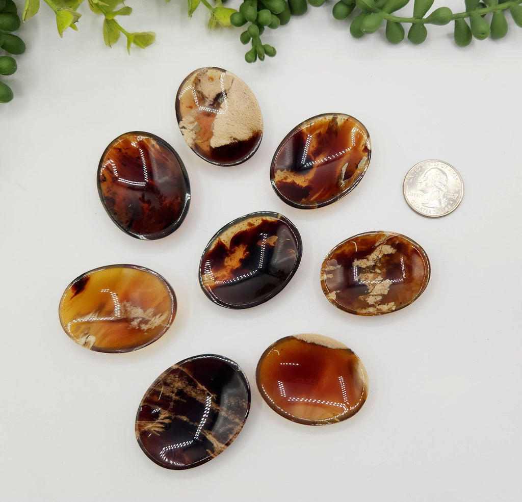 Amber Worry stone (Approxi 45x35x15mm) 100% Natural Amber