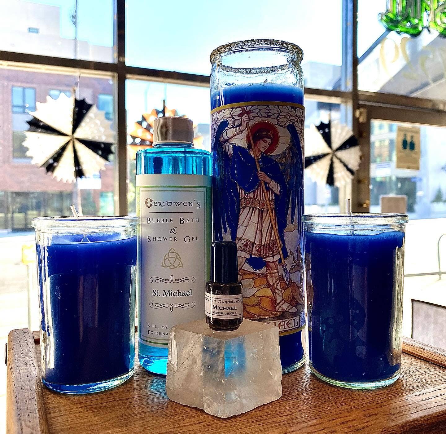 Archangel Michael Glitter Candle - Protection and Strength