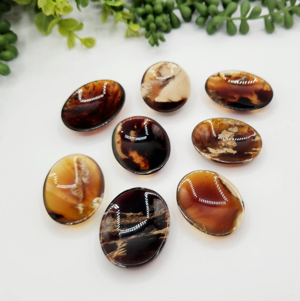 Amber Worry stone (Approxi 45x35x15mm) 100% Natural Amber