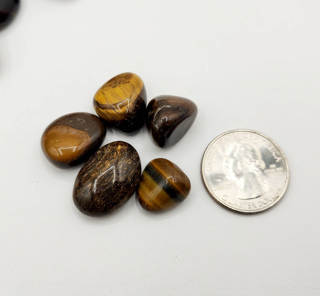 Yellow Tiger Eye Tumbled Gemstones