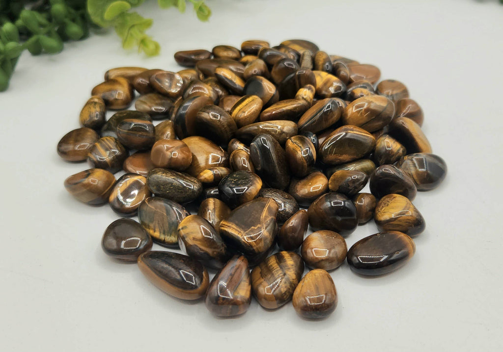 Yellow Tiger Eye Tumbled Gemstones