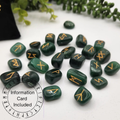 Jade Semi-Precious Gemstone Rune Sets with Velvet Pouch