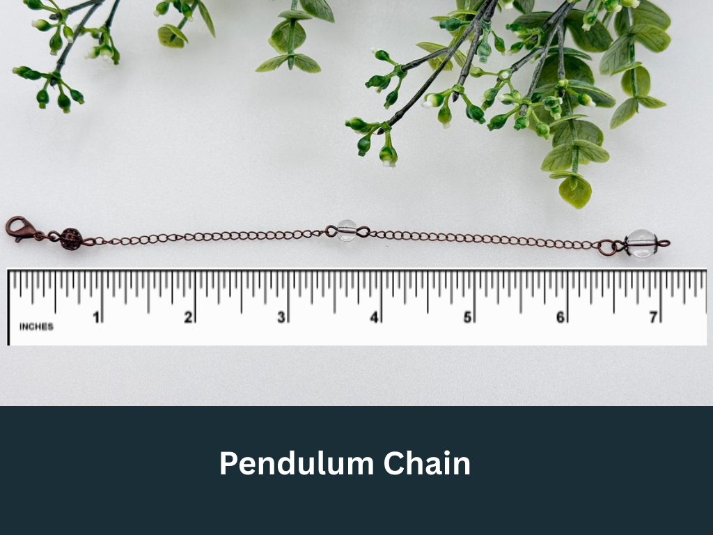 Green Aventurine Gemstone Chips w/ Copper & Resin Pendulum